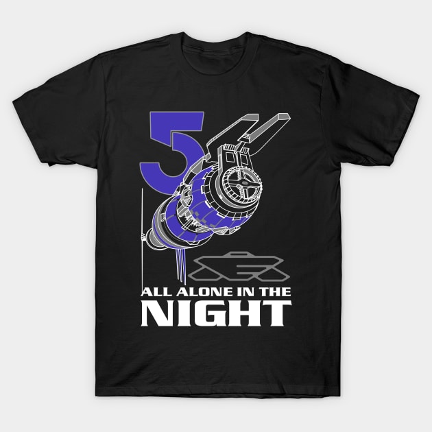 All Alone in the Night T-Shirt by Meta Cortex